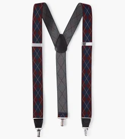 Tip Top Belts & Suspenders|Belts & Suspenders*Argyle Suspender Burgundy