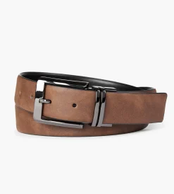 Tip Top Belts & Suspenders|Belts & Suspenders*Belt Reversible Double Gunmetal Buckle Brown