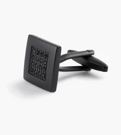 Tip Top Cuff Links & Tie Bars*Black Crystal Cuff Links