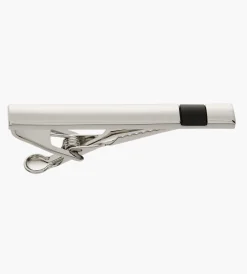 Tip Top Cuff Links & Tie Bars*Black Stone Tie Bar