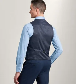 Michael Kors Vests*Windowpane Suit Vest Blue