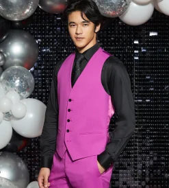 G Grafton Vests*Solid Suit Vest Bright purple