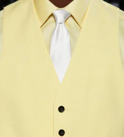 G Grafton Vests*Solid Suit Vest Bright yellow