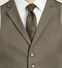 G Grafton Vests*Solid Suit Vest Brown