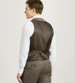 G Grafton Vests*Solid Suit Vest Brown