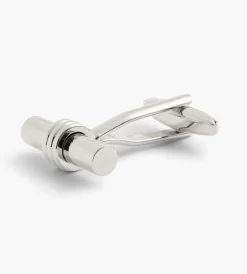 Tip Top Cuff Links & Tie Bars*Cylinder Cuff Links Silver