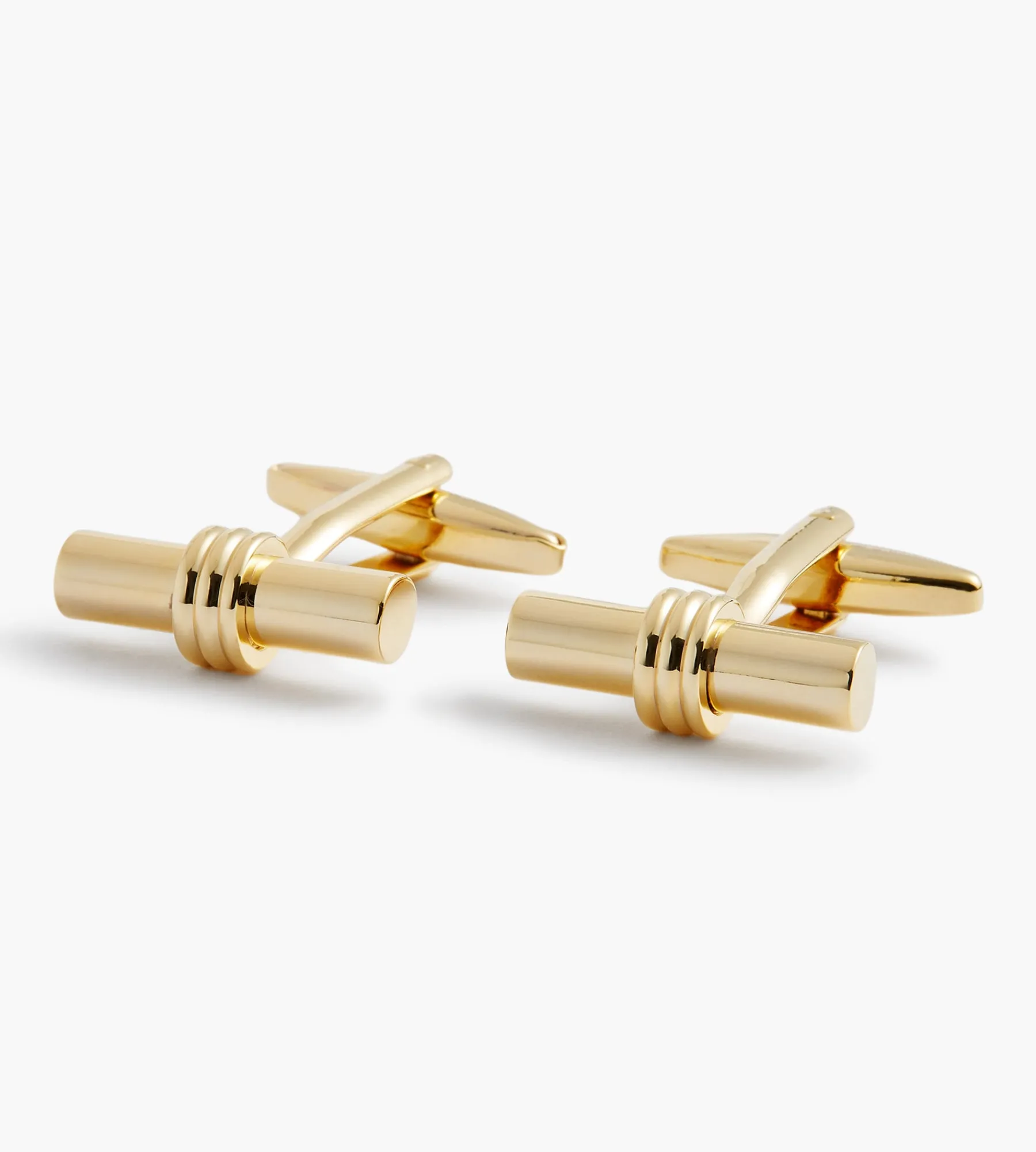 Tip Top Cuff Links & Tie Bars*Cylinder Cuff Links Silver