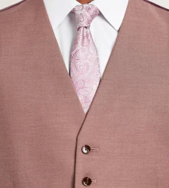 G Grafton Vests*Solid Suit Vest Dark rose