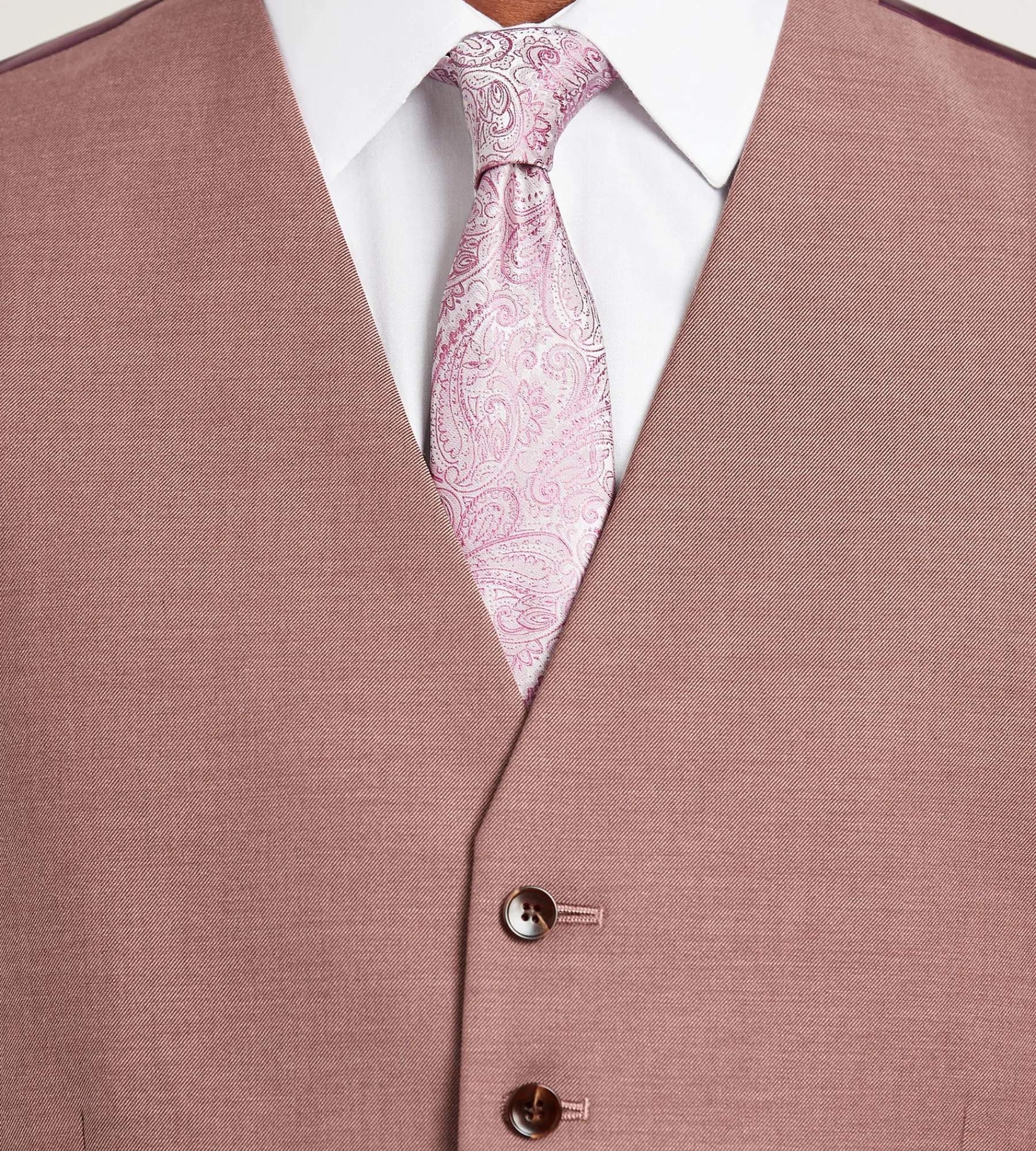 G Grafton Vests*Solid Suit Vest Dark rose