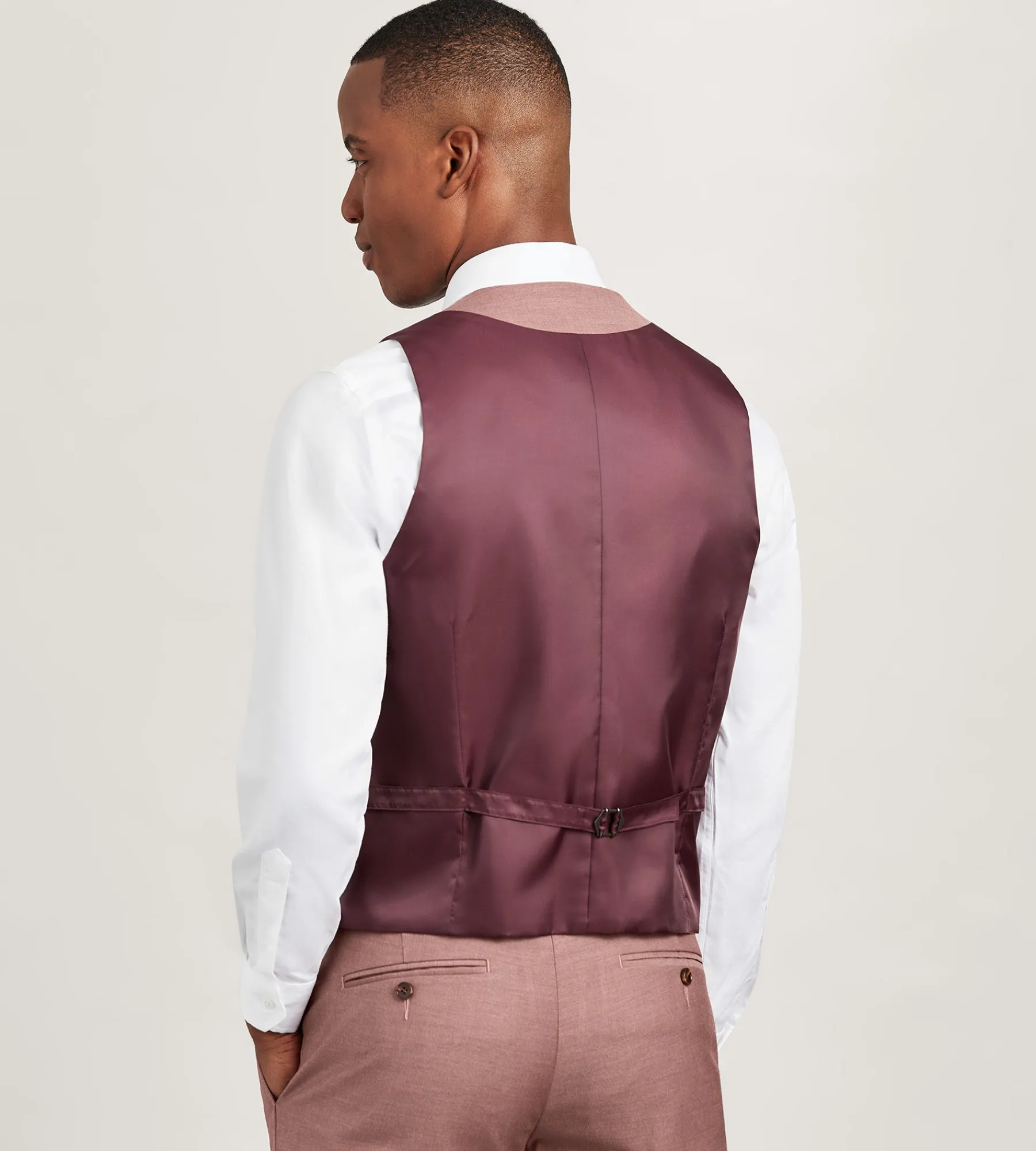 G Grafton Vests*Solid Suit Vest Dark rose
