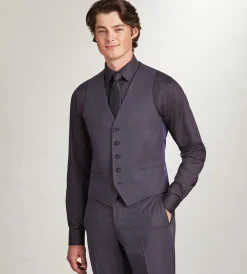 G Grafton Vests*Solid Suit Vest Deep purple