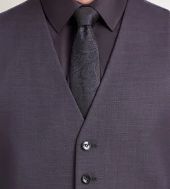 G Grafton Vests*Solid Suit Vest Deep purple