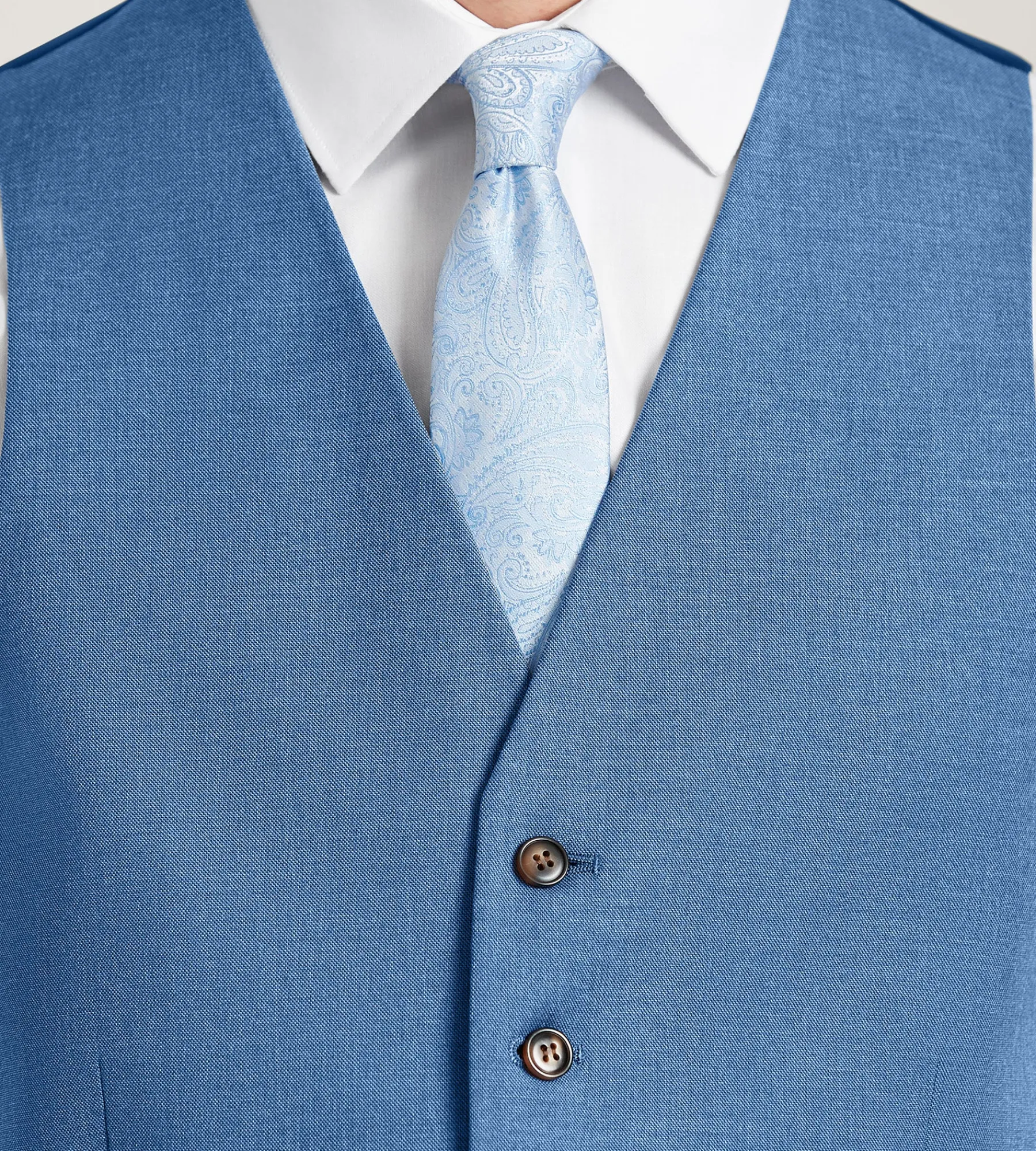 G Grafton Vests*Solid Suit Vest Denim