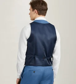 G Grafton Vests*Solid Suit Vest Denim