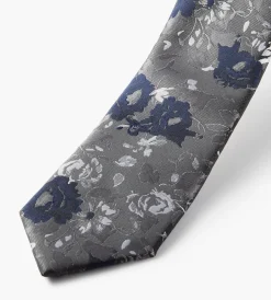 Bellissimo Ties*Floral Mid Tie Dark grey