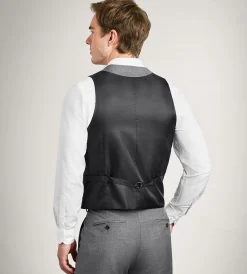 G Grafton Vests*Solid Suit Vest Grey