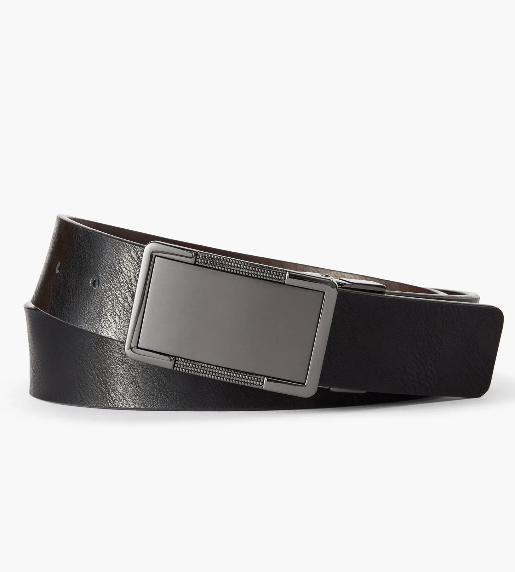 Tip Top Belts & Suspenders|Belts & Suspenders*Gunmental Reversible Plaque Belt Brown