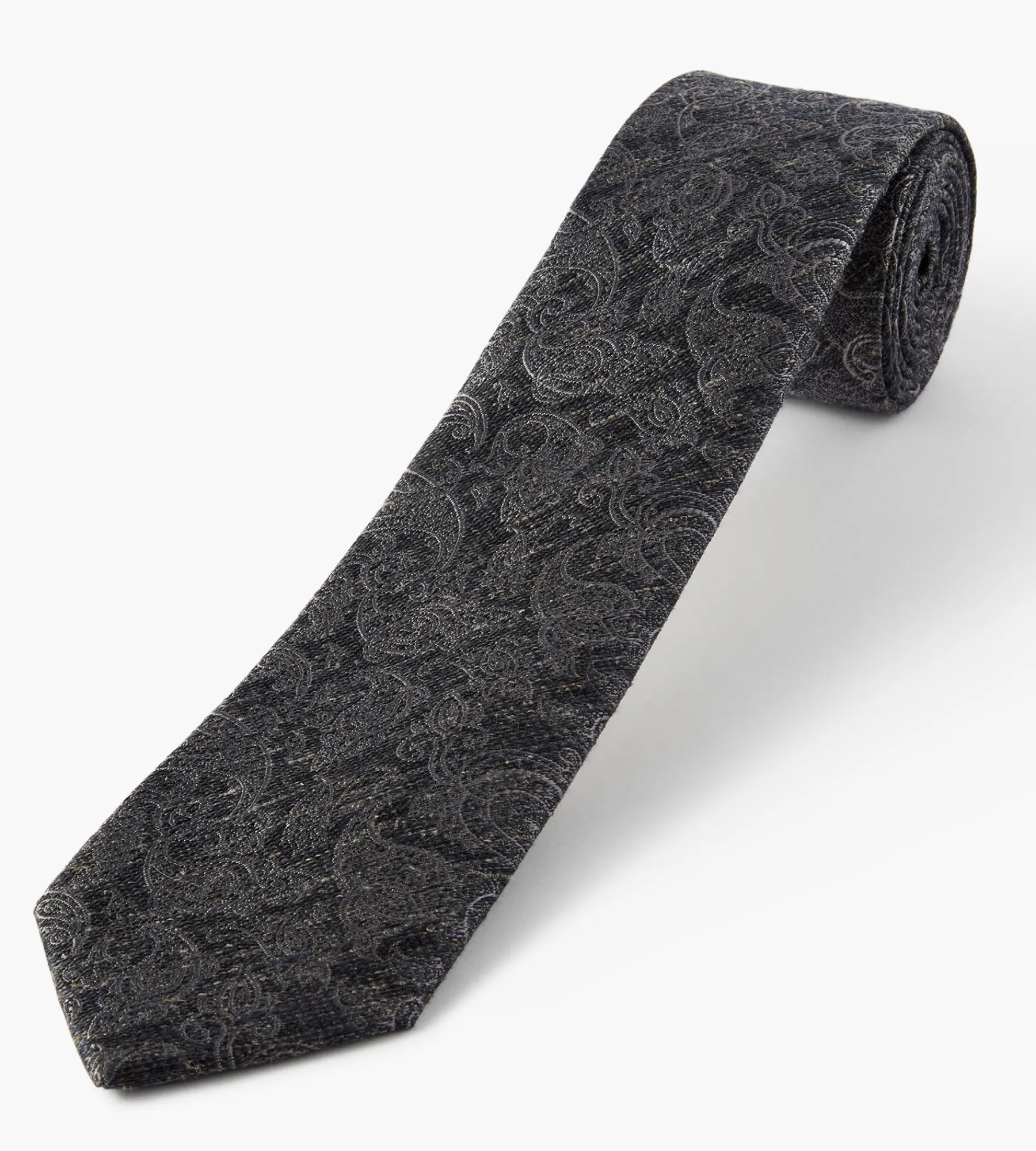 Bellissimo Ties*Heathered Tie Paisley Black