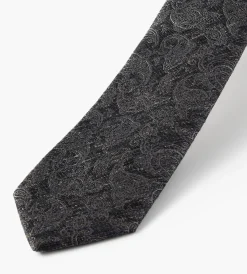 Bellissimo Ties*Heathered Tie Paisley Black