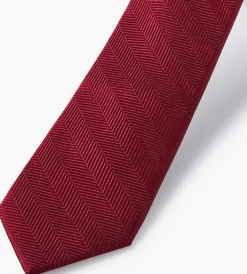 Hechter Paris Ties*Herringbone Solid Tie Black