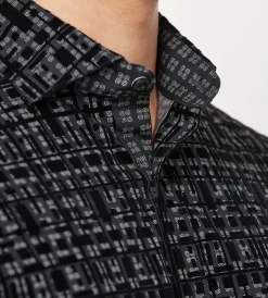 Jermyn & Bond Casual Shirts*Long Sleeve Flocking Casual Shirt Black