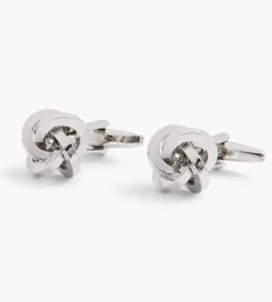 Tip Top Cuff Links & Tie Bars*Knot Cuff Links Gunmetal