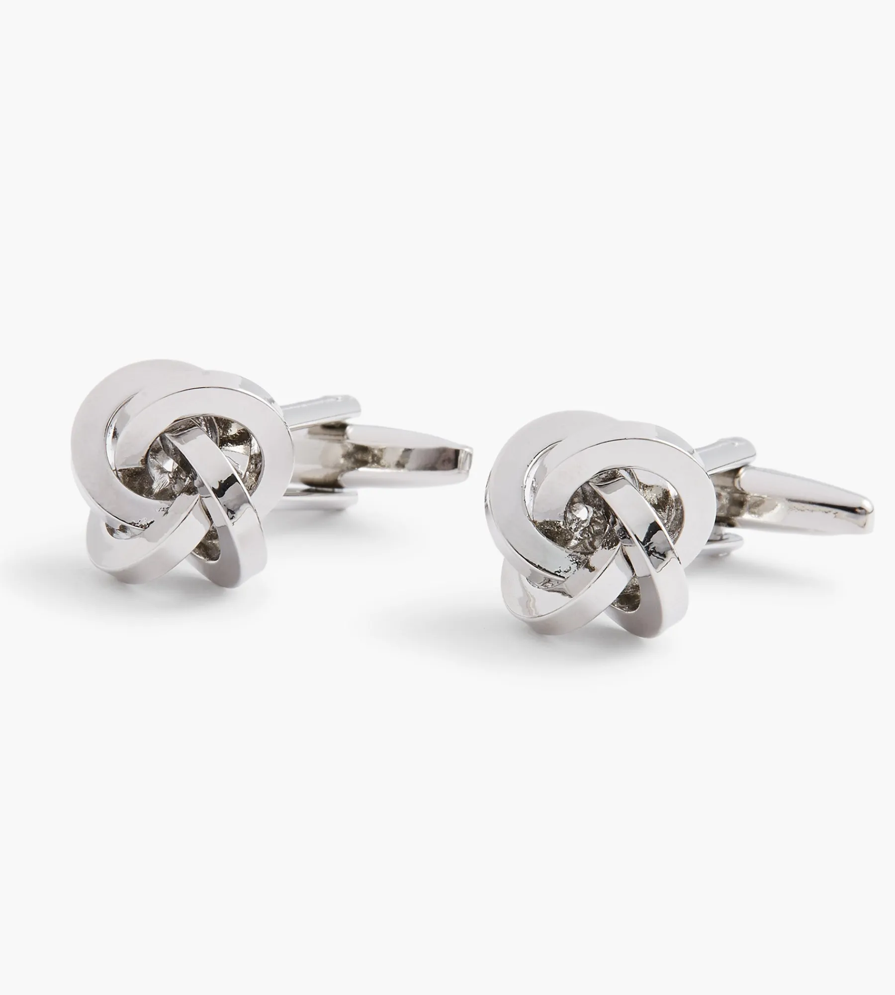 Tip Top Cuff Links & Tie Bars*Knot Cuff Links Gunmetal