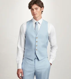 G Grafton Vests*Solid Vest Light blue