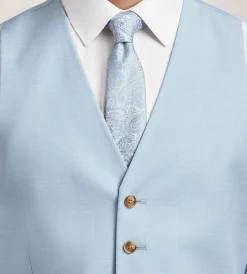 G Grafton Vests*Solid Vest Light blue