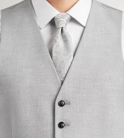 G Grafton Vests*Solid Suit Vest Light grey