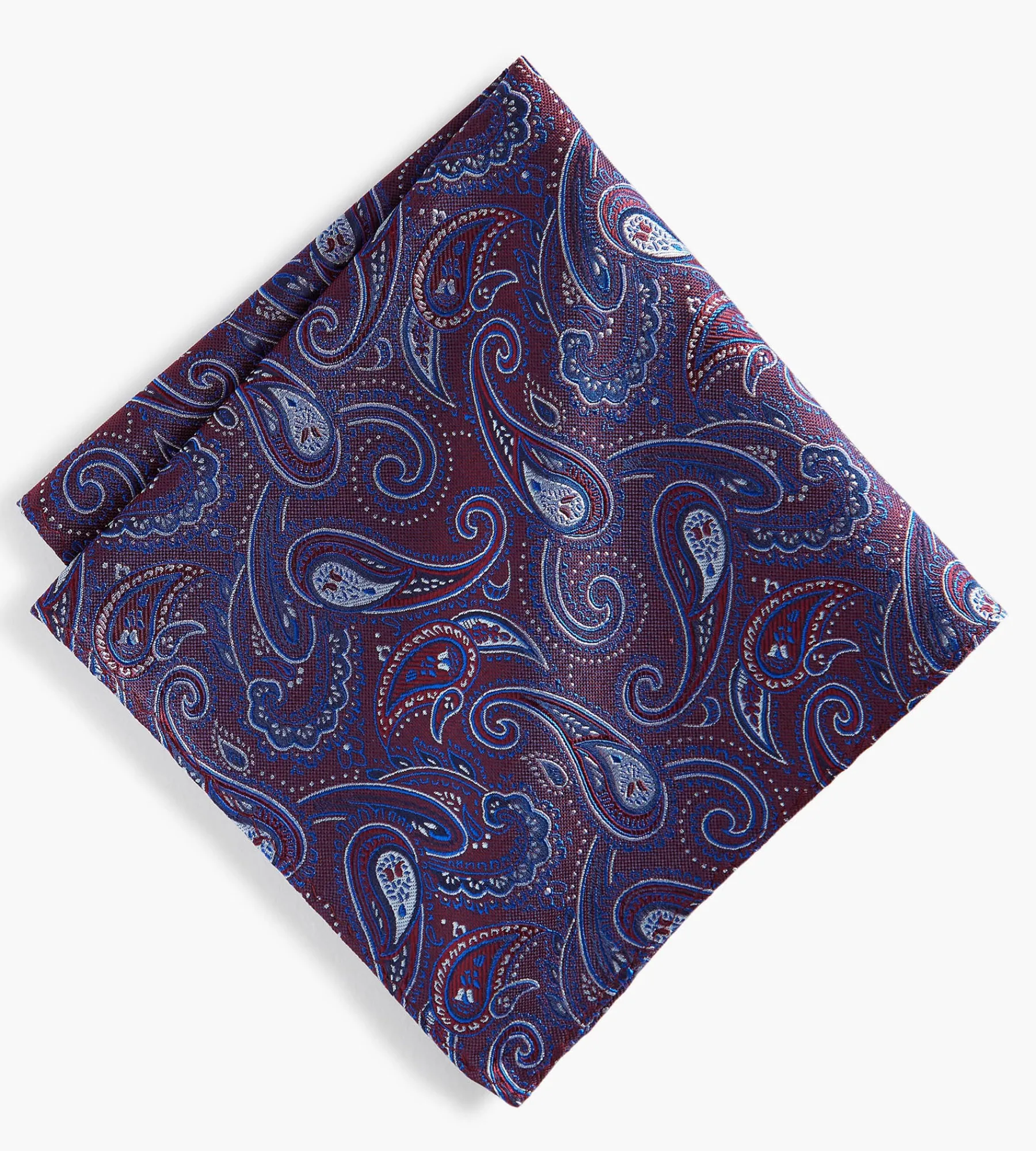 Grafton 1853 Pocket Squares*Mid Paisley Pocket Square Black