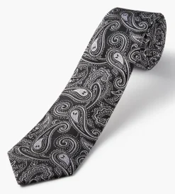 Grafton 1853 Ties*Mid Paisley Tie Black