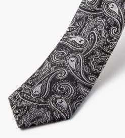 Grafton 1853 Ties*Mid Paisley Tie Black