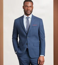 DKNY Suit Separates*Modern Fit Blue Plaid Suit