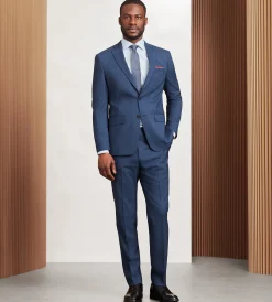 DKNY Suit Separates*Modern Fit Blue Plaid Suit