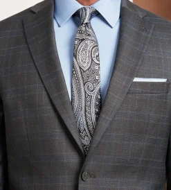 DKNY Suit Separates*Modern Fit Brown Plaid Suit