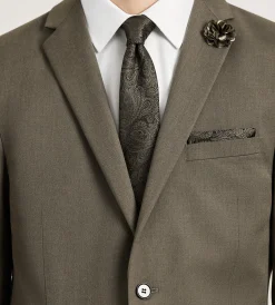 G Grafton Suit Separates*Modern Fit Brown Solid Suit