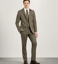 G Grafton Suit Separates*Modern Fit Brown Solid Suit