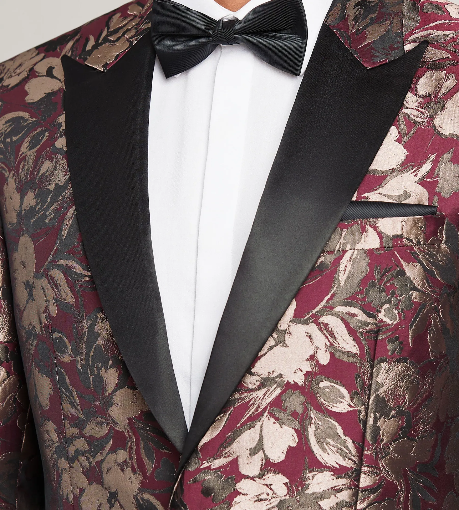 G Grafton Tuxedos|Suit Separates*Modern Fit Burgundy Jacquard Tuxedo