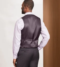 DKNY Vests*Modern Fit Neat Suit Vest Burgundy