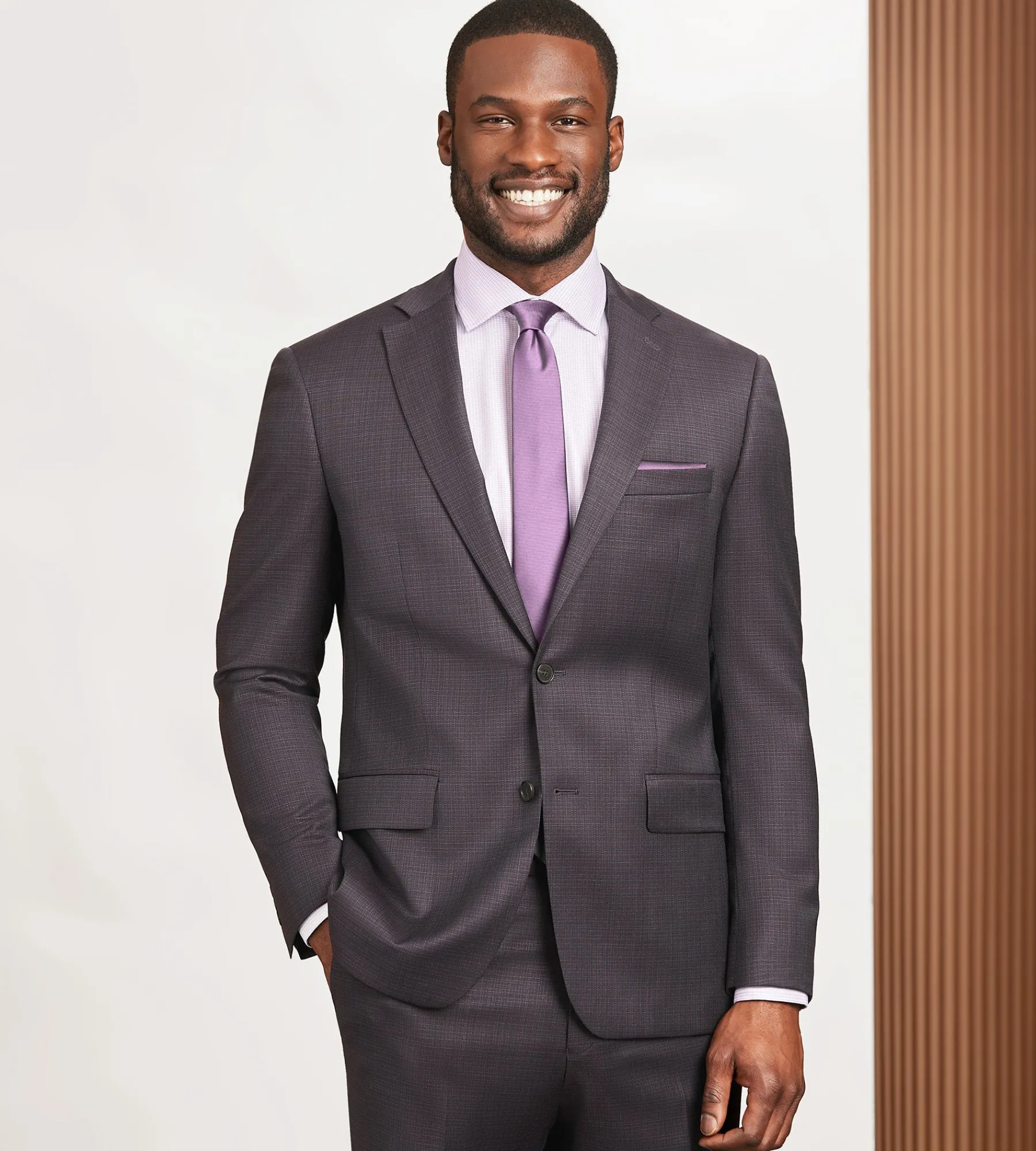 DKNY Suit Separates*Modern Fit Burgundy Neat Suit
