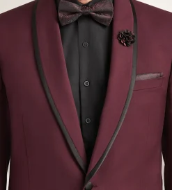 G Grafton Tuxedos|Suit Separates*Modern Fit Burgundy Solid Tuxedo
