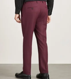 G Grafton Dress Pants|Dress Pants*Modern Fit Solid Suit Pants Burgundy