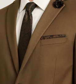 G Grafton Suit Separates*Modern Fit Caramel Solid Suit