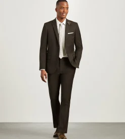 G Grafton Suit Separates*Modern Fit Dark Brown Solid Suit