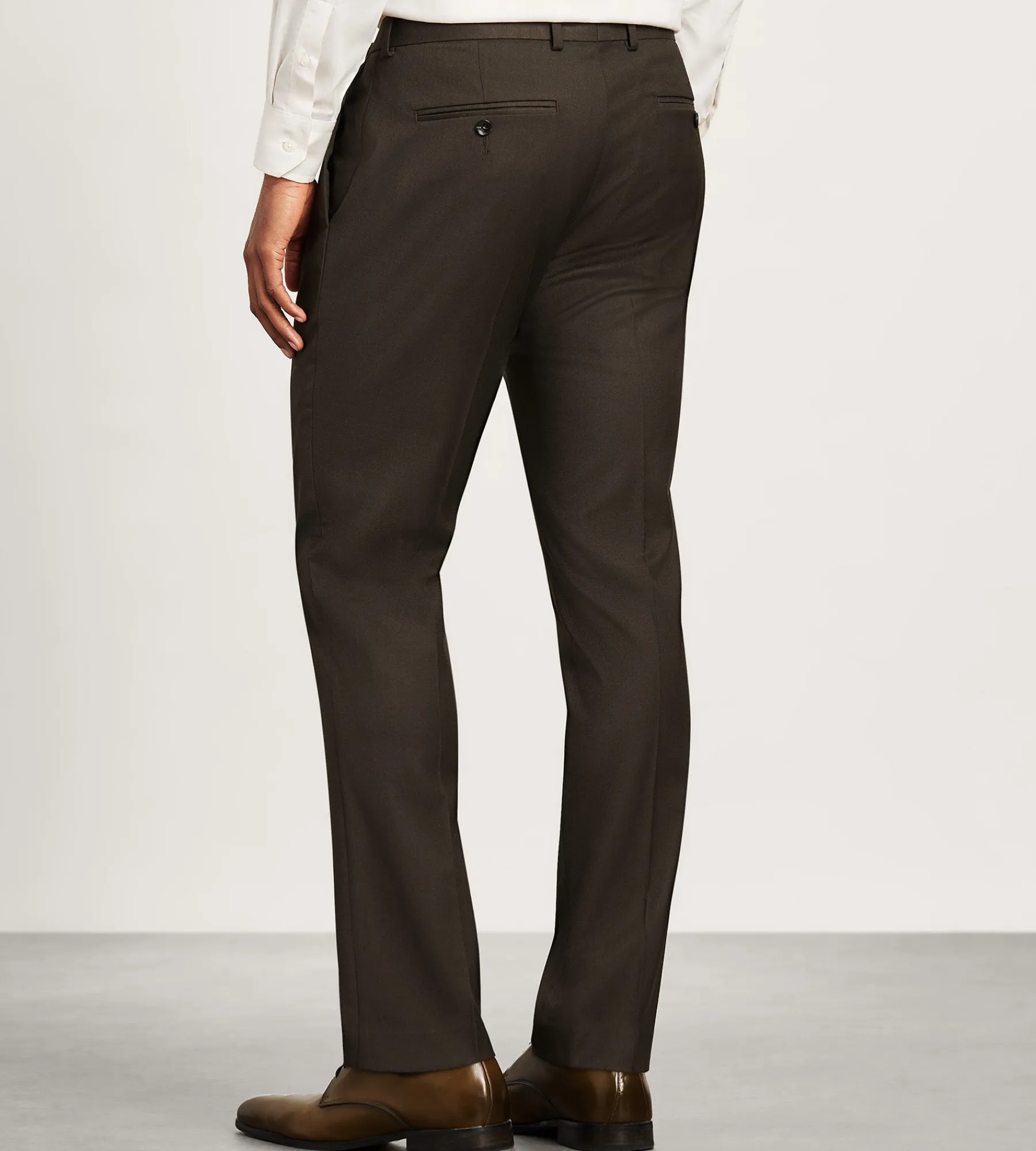 G Grafton Dress Pants|Dress Pants*Modern Fit Solid Suit Pants Dark brown