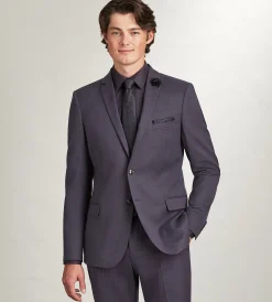G Grafton Suit Separates*Modern Fit Deep Purple Solid Suit