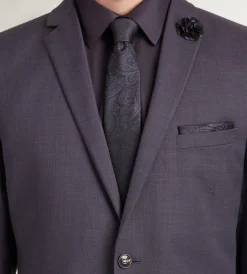 G Grafton Suit Separates*Modern Fit Deep Purple Solid Suit