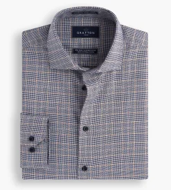 Grafton 1853 Dress Shirts*Modern Fit Dobby Dress Shirt Navy