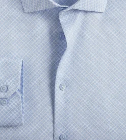 Grafton 1853 Dress Shirts*Modern Fit Geo Print Dress Shirt Light blue